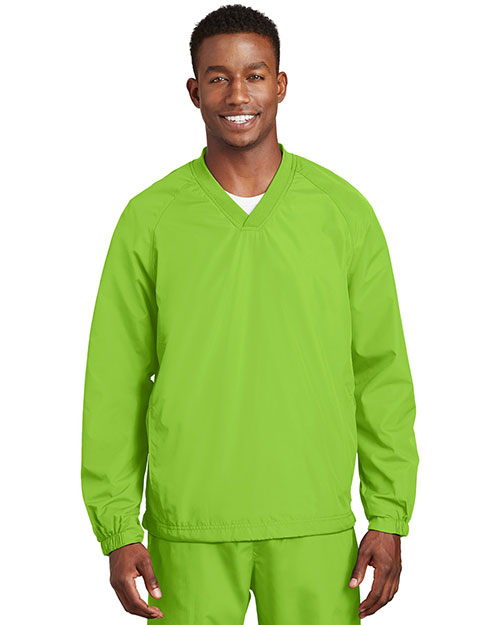 Sport-Tek JST72 Men V-Neck Raglan Wind Shirt at GotApparel