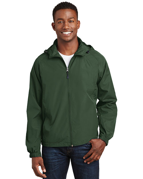 Sport-Tek JST73 Men Hooded Raglan Jacket at GotApparel