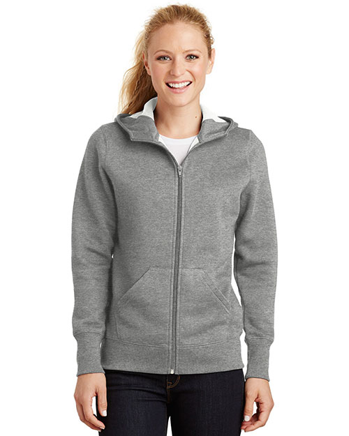 Sport-Tek L265 Women Full-Zip Hooded Fleece Jacket at GotApparel