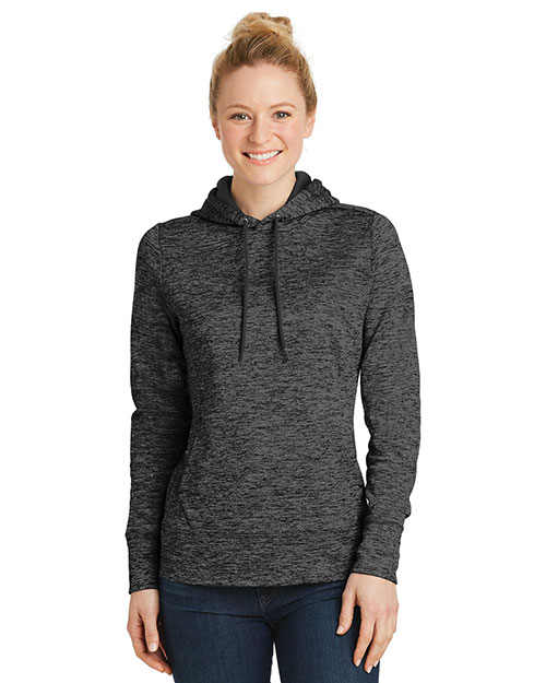 Sport-Tek® LST225 Women   PosiCharge® & Electric Heather Fleece Hooded Pullover at GotApparel