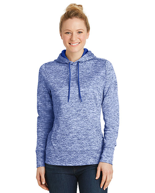 Sport-Tek® LST225 Women   PosiCharge® & Electric Heather Fleece Hooded Pullover at GotApparel