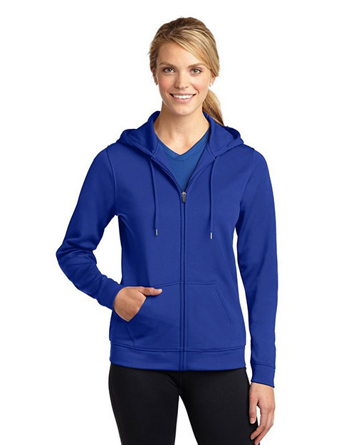 Sport-Tek® LST238 Women Sportwick Fleece Full-Zip Hooded Jacket at GotApparel
