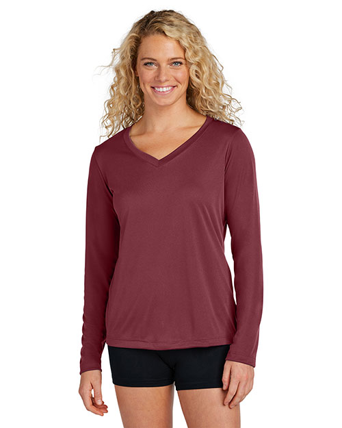 Sport-Tek® LST353LS Women Long-Sleeve V-Neck PosiCharge® Competitor Tee at GotApparel