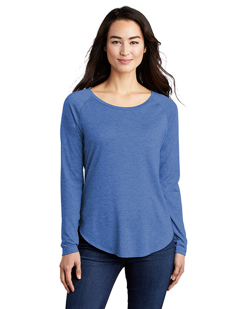 Sport-Tek LST400LS Women PosiCharge ® Long Sleeve Tri-Blend Wicking Scoop Neck Raglan Tee at GotApparel