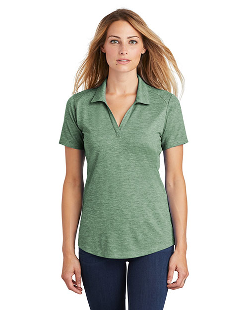 Sport-Tek LST405 Ladies 4.4 oz PosiCharge Tri-Blend Wicking Polo at GotApparel