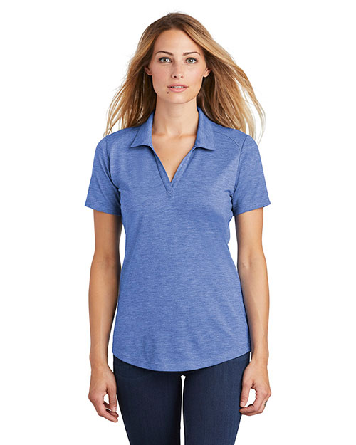 Sport-Tek LST405 Ladies 4.4 oz PosiCharge Tri-Blend Wicking Polo at GotApparel