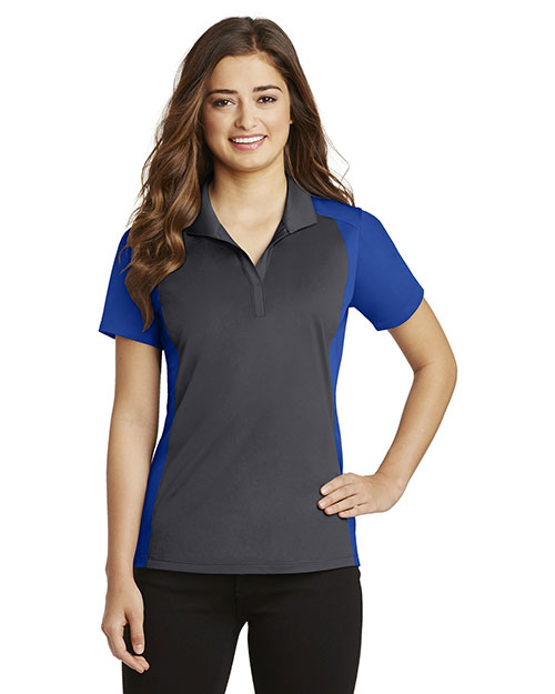 Sport-Tek® LST652 Women Colorblock Micro Pique Polo at GotApparel