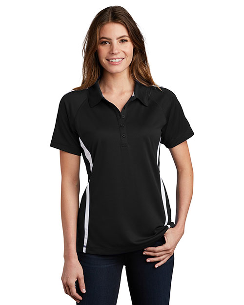 Sport-Tek® LST685 Women PosiCharge® Micromesh Colorblock Polo at GotApparel