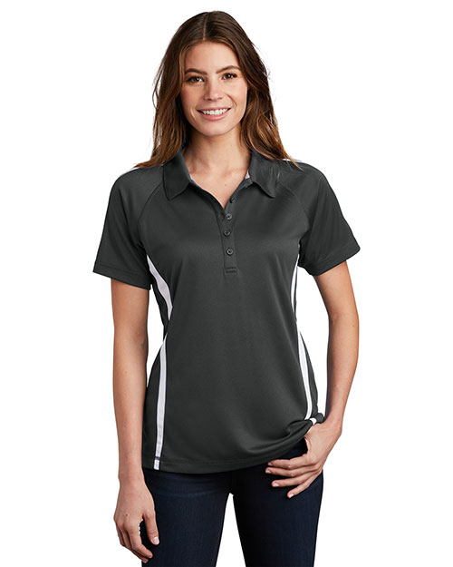 Sport-Tek® LST685 Women PosiCharge® Micromesh Colorblock Polo at GotApparel