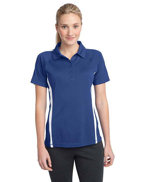 Sport-Tek® LST685 Women PosiCharge® Micromesh Colorblock Polo at GotApparel