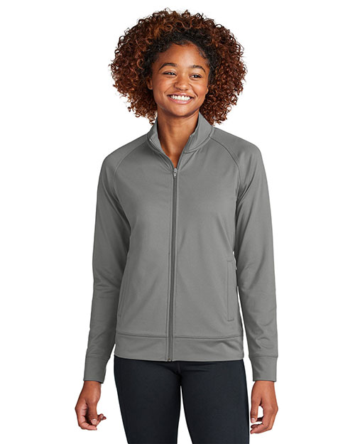 Sport-Tek ® Ladies Sport-Wick ® Stretch Full-Zip Cadet Jacket LST857 at GotApparel