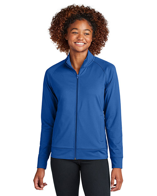 Sport-Tek ® Ladies Sport-Wick ® Stretch Full-Zip Cadet Jacket LST857 at GotApparel