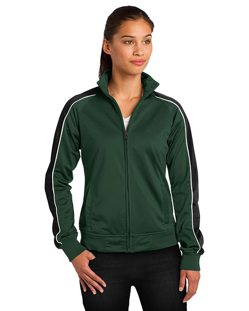 Sport-Tek® LST92 Women Piped Tricot Track Jacket at GotApparel