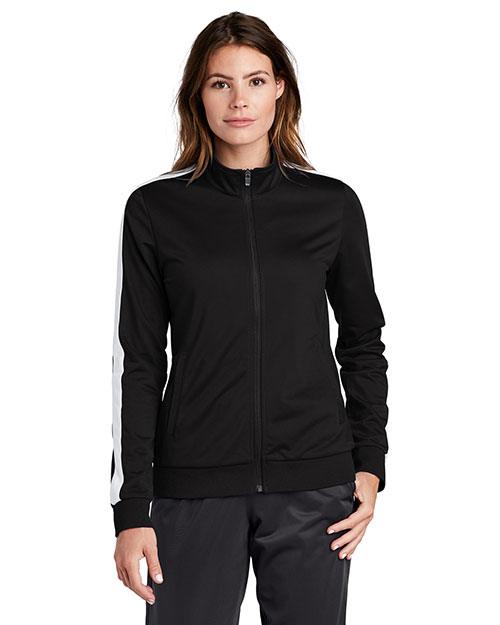 Sport-Tek LST94 Women ® ® Ladies Tricot Track Jacket. at GotApparel