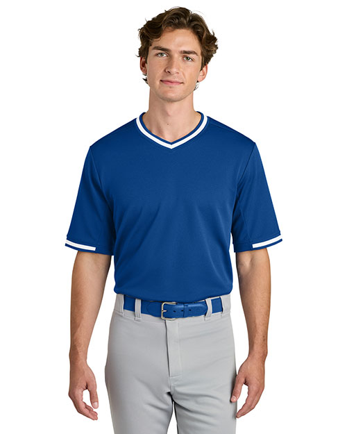 Sport-Tek ST221 ® Tough Mesh V-Neck Baseball Jersey at GotApparel