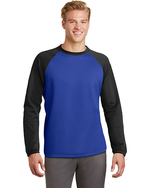 Sport-Tek® ST242 Adult Raglan Colorblock Fleece Crewneck at GotApparel