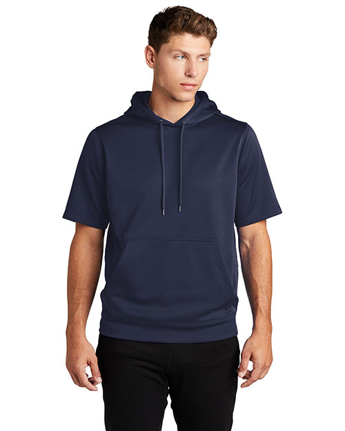 Sport-Tek ST251 Men ® ® Sport-Wick ® Fleece Short Sleeve Hooded Pullover. at GotApparel