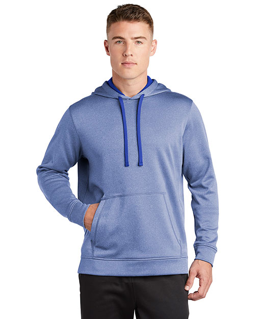 Sport-Tek ST264 Men PosiCharge Sport-Wick Heather Fleece Hooded Pullover at GotApparel