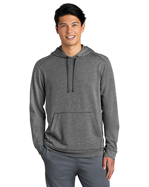 Sport-Tek ST296 Men PosiCharge Tri-Blend Wicking Fleece Hooded Pullover at GotApparel