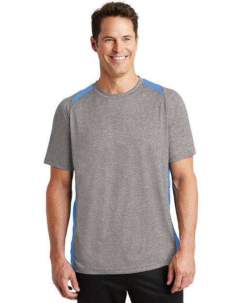 Sport-Tek® ST361 Men Heather Colorblock Contender Tee at GotApparel