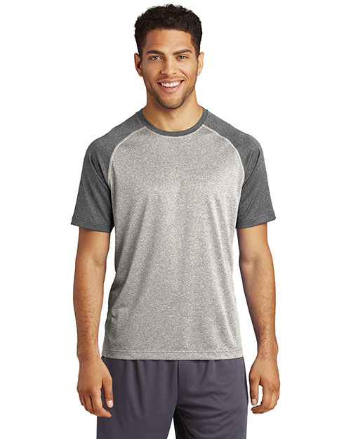 Sport-Tek® ST362 Men Heather-On-Heather Contender™ Tee . at GotApparel