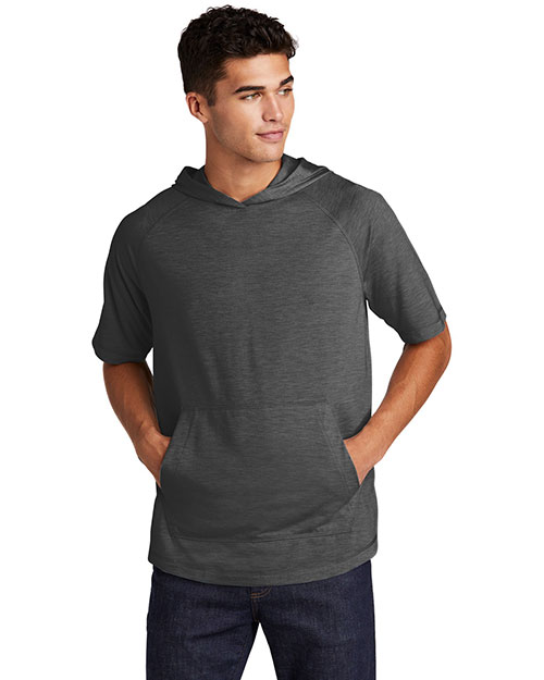 Sport-Tek ST404 Men ® ® Posicharge® ® Tri-Blend Wicking Short Sleeve Hoodie. at GotApparel