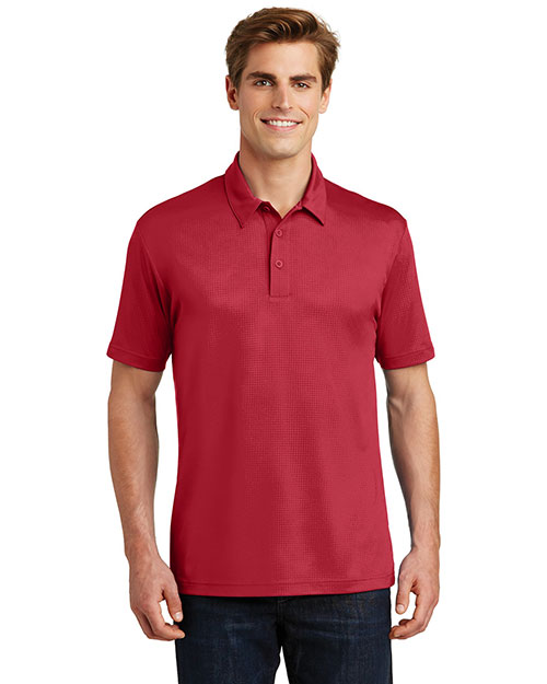 Sport-Tek® ST630 Men Embossed PosiCharge® Tough Polo at GotApparel