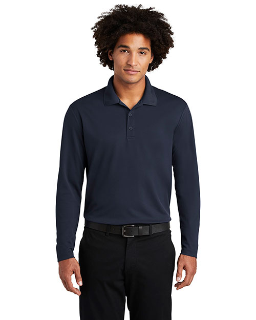 Sport-Tek ST640LS Men 3.8 oz PosiCharge RacerMesh Long Sleeve Polo at GotApparel