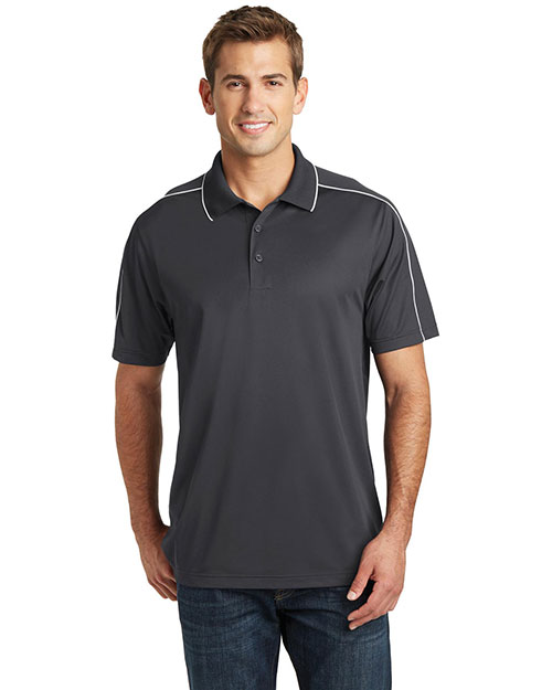 Sport-Tek® ST653 Men Micro Pique Sport-Wick Piped Polo at GotApparel