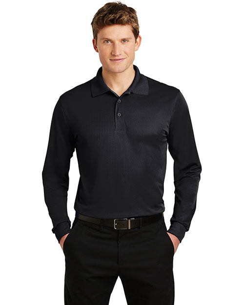 Sport-Tek® ST657 Men Long-Sleeve Micro Pique Sportwick Polo at GotApparel
