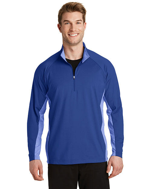 Sport-Tek® ST854 Men Sport-Wick Stretch Contrast 1/2-Zip Pullover at GotApparel