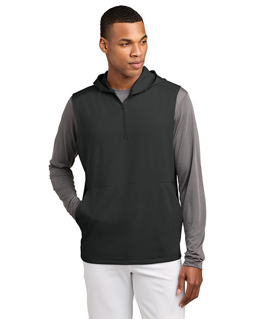 Sport-Tek ST858 ® Sport-Wick ® Stretch Sleeveless Hooded 1/4-Zip at GotApparel