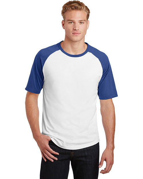 Sport-Tek® T201 Adult Short-Sleeve Colorblock Raglan Jersey at GotApparel