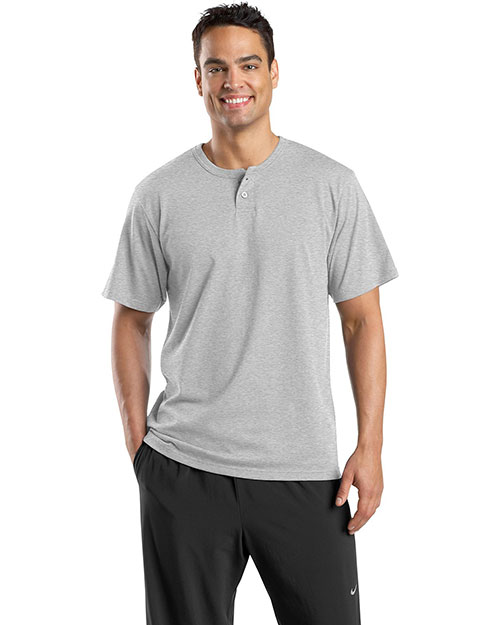 Sport-Tek® T210 Men Short-Sleeve Henley at GotApparel