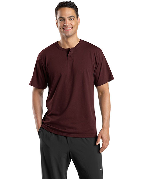 Sport-Tek® T210 Men Short-Sleeve Henley at GotApparel