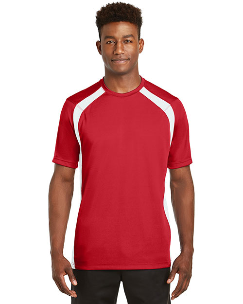 Sport-Tek® T478 Men Dry Zone Colorblock Crew at GotApparel