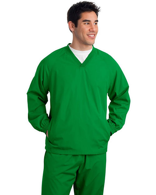 Sport-Tek® TJST72 Men Tall VNeck Raglan Wind Shirt at GotApparel