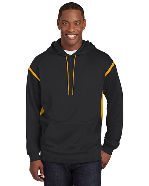 Sport-Tek® TST246 Men Tall Tech Fleece Colorblock Hooded Sweatshirt at GotApparel