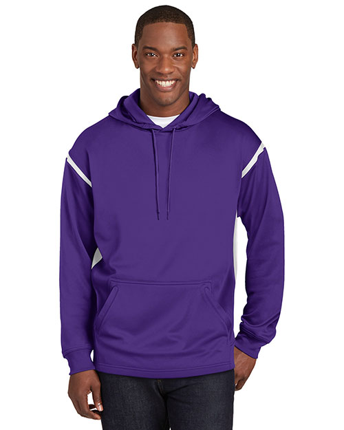 Sport-Tek® TST246 Men Tall Tech Fleece Colorblock Hooded Sweatshirt at GotApparel