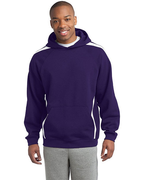 Sport-Tek® TST265 Men Tall Sleeve Stripe Pullover Hooded Sweatshirt at GotApparel