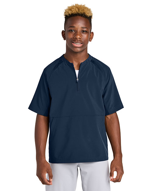 Sport-Tek YJST489 ® Youth Repeat 1/2-Zip Short Sleeve Jacket at GotApparel