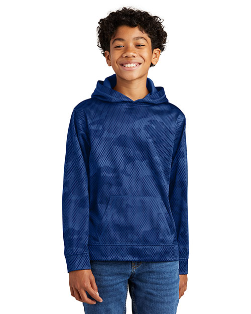 Sport-Tek® YST240 Boys Camohex Fleece Hooded Pullover at GotApparel