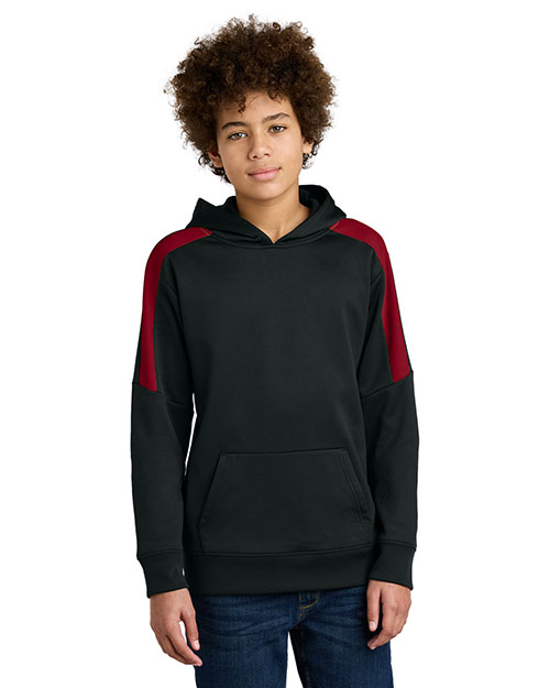 Sport-Tek YST255 Youth Sport-Wick Fleece United Pullover Hoodie at GotApparel
