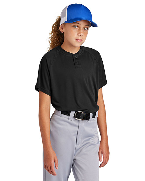 Sport-Tek ®  Youth PosiCharge ®  Competitor ™  2-Button Henley YST359 at GotApparel