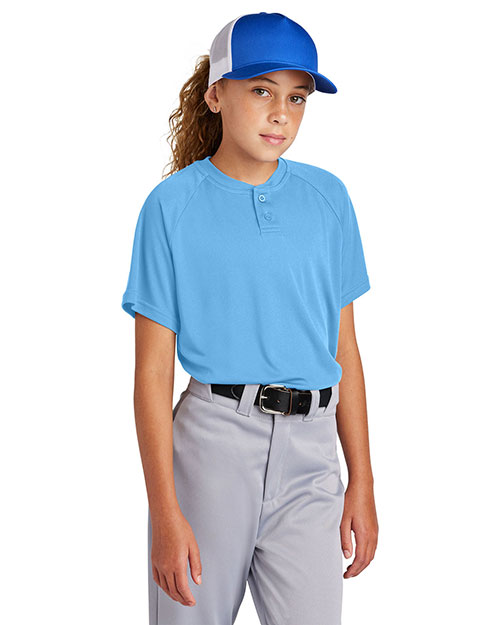 Sport-Tek ®  Youth PosiCharge ®  Competitor ™  2-Button Henley YST359 at GotApparel