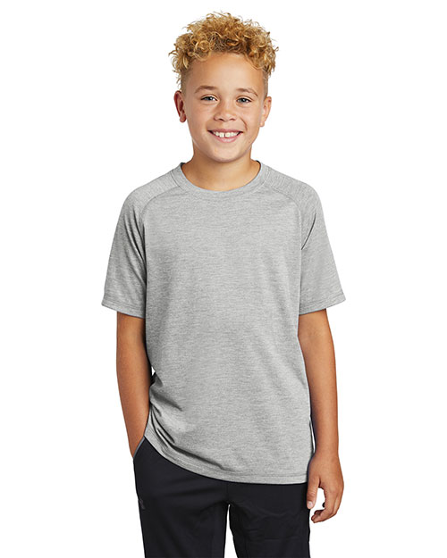 Sport-Tek YST400 Youth 4.4 oz PosiCharge Tri-Blend Wicking Raglan Tee at GotApparel