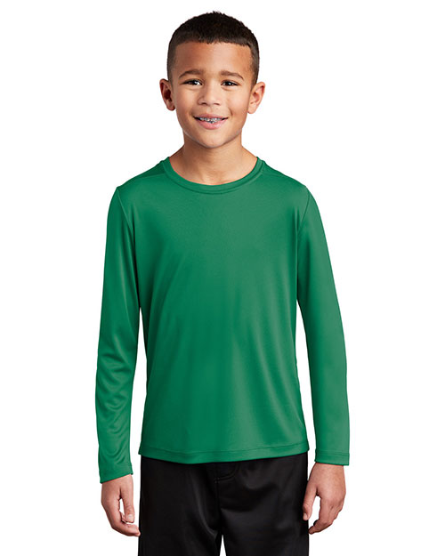 Sport-Tek YST420LS Boys Posi-UV ™ Pro Long Sleeve Tee at GotApparel