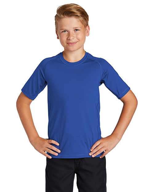 Sport-Tek YST470 Boys ® ® Youth Rashguard Tee. at GotApparel
