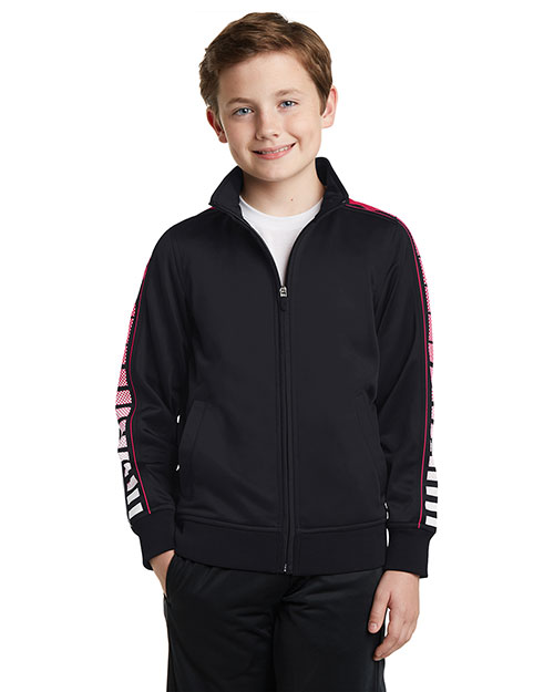 Sport-Tek® YST93 Boys Dot Sublimation Tricot Track Jacket at GotApparel