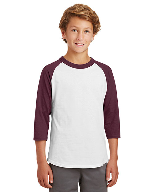 Sport-Tek® YT200 Boys Colorblock Raglan Jersey at GotApparel